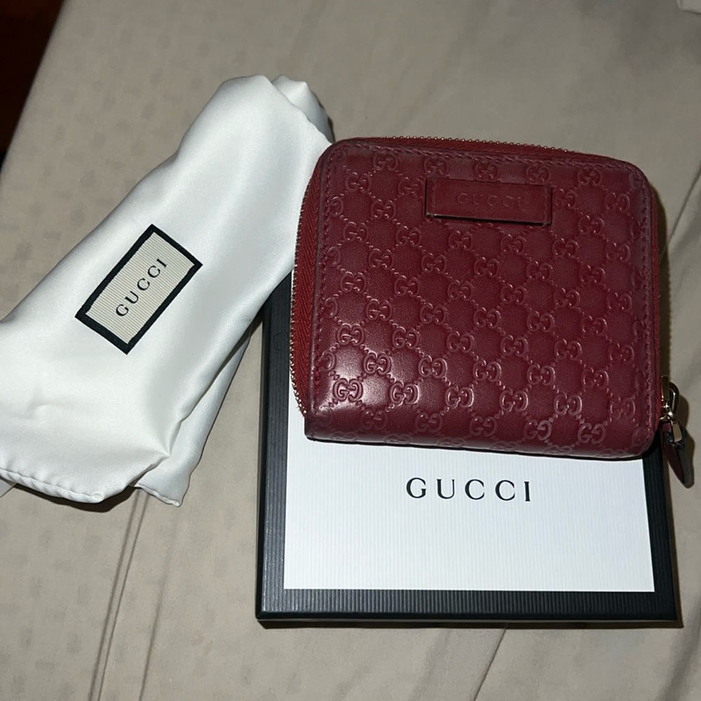 Gucci Guccissima Burgundy Wallet